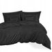 DARYMEX GROUP Luxe Bamboe Katoen Satijn Set Beddengoed Zwart Gestreept 180x200