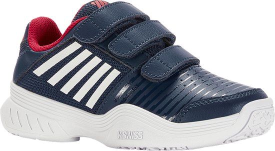 K-Swiss Court Express Strap Omni Tennisschoenen Kinderen - Maat 28 - Blauw/Wit/Rood