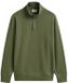 Gant Light Sacker Sweatshirt met halve rits groen M man