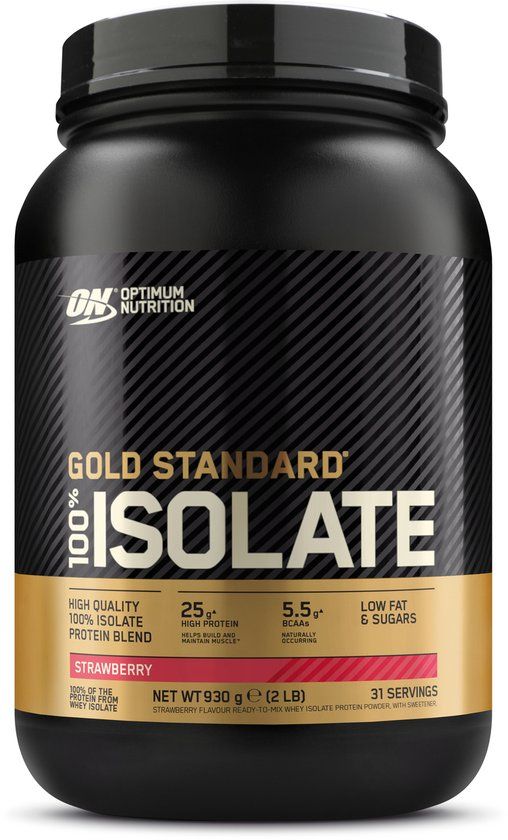 Optimum Nutrition Gold Standard 100% Isolate - Whey Protein Isolaat - Strawberry Eiwitshake - 930 gram
