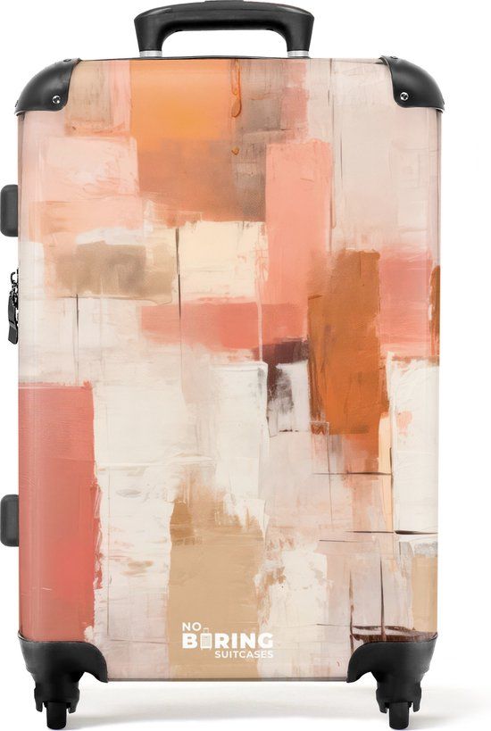 NoBoringSuitcases.com® - Hardcase Trolley - Abstract Pastel - 67cm - 72L