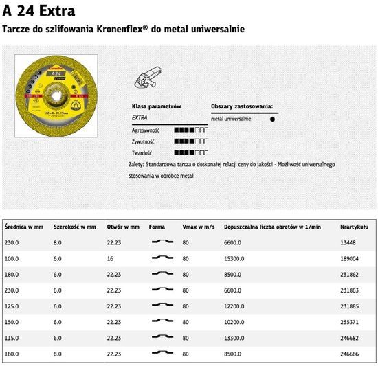 Klingspor A24 Extra - Slijpschijf - 230mm - 6mm - Metaalwerk