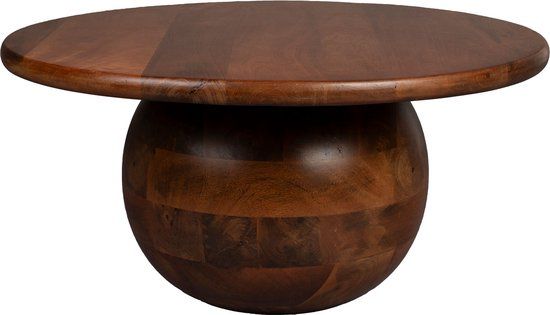 Dutchbone Oblivian Salontafel Rond - 70 cm - Mangohout - Bruin