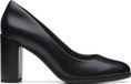 Clarks Freva85 Court Hakken Zwart Leer EU 40 Vrouw