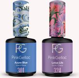 Pink Gellac Gellak Set - Manicure Set met 2 x 15ml Kleuren - 301 Azure Blue - 324 Lotus Lila