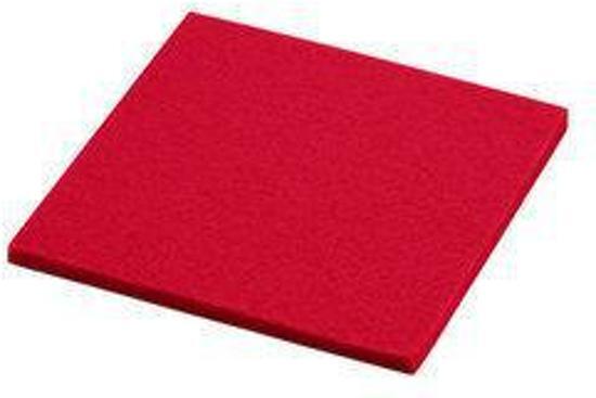 Daff Onderzetter - Vilt - Vierkant - 10 x 10 cm - Fire - Rood