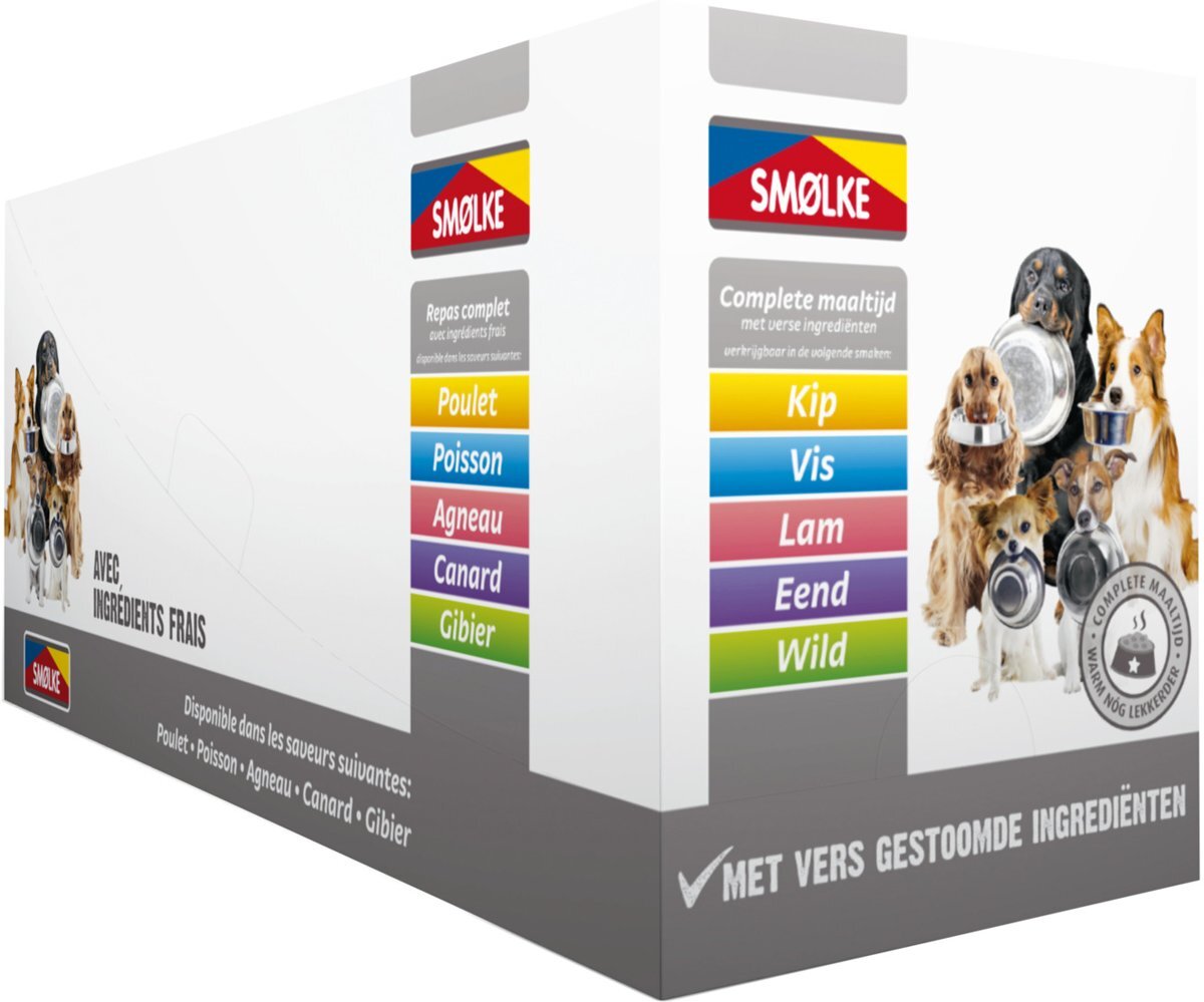 SMOLKE vers gestoomd mix doos hondenvoer 10x395 gr