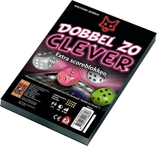 999 Games Dobbel zo Clever - Scoreblokken Dobbelspel - 2 stuks