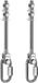 ZenithVibe Set de 2 barres en bois M10 x 225 mm pour hamac, chaise et sac de boxe pivotant avec matériel de fixation