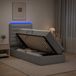 vidaXL - LED - lit de rangement - avec - matelas - gris clair - 90 - x - 190 - cm - Tissu