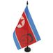 AZ FLAG Tafelvlag Noord-Korea met Kim Jong-un 21x14 cm Plastic Voet