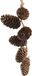 Decoris Hanger dennenappel l3b9h20 cm bruin