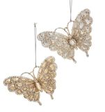 Kurt S. Adler Acryl platine papillon 2A 10 cm ornement
