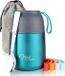 Milu® Thermos Voedselcontainer met Lepel | 450 ml | RVS | Groen