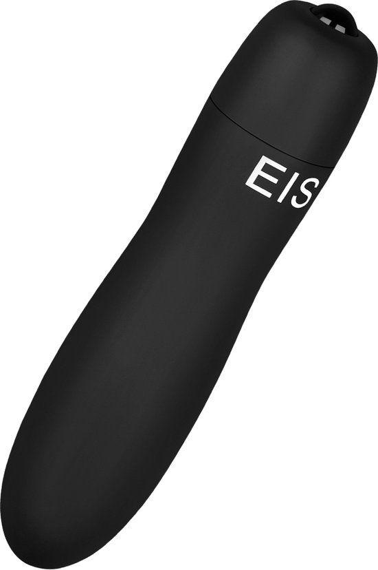 EIS Glijdende minivibrator (9cm) zwart, met nopjes, watervast, ABS, 9 cm, batterij