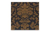 Semy Airlaid servet, duimphine, 40x40 cm, zwart/goud, 1/4 vouw, 1 x 50 stuks