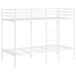 VidaXL Stapelbed zonder matras, wit, 90 x 190 cm, staal