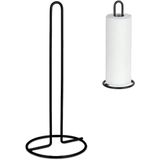 PARENCE. - Zwarte papieren handdoekhouder 31 cm - Metalen keukenrolhouder, robuuste verticale dispenser, modern design, gepoedercoat, geschikt voor standaard rollen