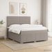vidaXL Boxspringbed met matras, taupekleurig, 140 x 190 cm, met stoffen bekleding