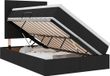 vidaXL Opbergbed met Matras Zwart 120 x 200 cm Stof