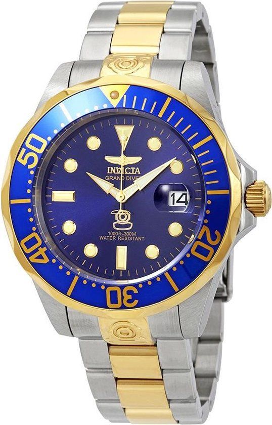 Invicta Grand Diver 3049 Herenhorloge - 47mm - Blauw - Automatisch - Staal