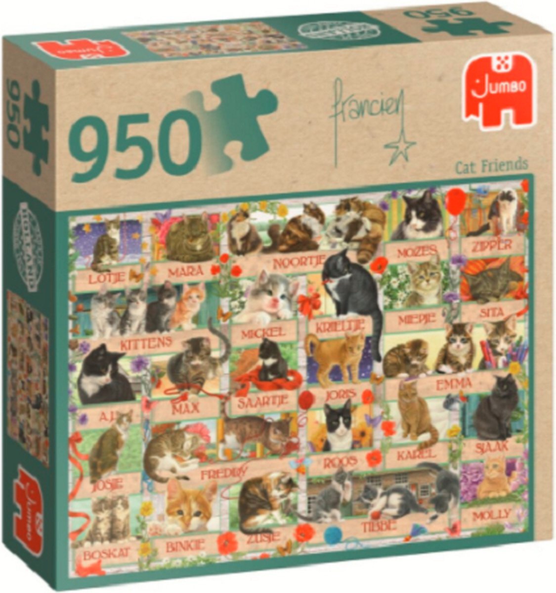 Jumbo Francien Cat katten Friends Puzzel - 950 stukjes