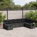 Maison Exclusive - Ensemble de meubles de jardin 8 pièces avec canapé et coussins, noir, en polyrotin
