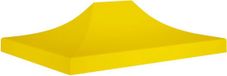 vidaXL Toit de chapiteau 270 g/m² 4x3 m jaune