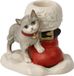 Goebel - Kerst Kandelaar Kat met schoen Aardewerk 8cm 1 kaars
