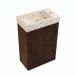 Saniclass Toiletmeubelset - 40x60.5cm - 1 deur - fontein terrazo - kraangat rechts - eiken charcoal
