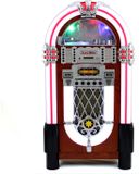 Monster Shop Monster Group BV Retro jukebox met verlichting - zwart - 105 cm - 7-kleuren led
