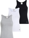 Calvin Klein Vrouwen Onderhemden - Zwart/Wit/Grijs Heather - M