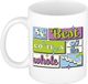 Bellatio Decorations Cadeau koffie/thee mok - de beste collega - van de wereld - wit - 300 ml - keramiek