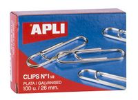 APLI 11713 – verzinkte clips nr. 1½, 26 mm, 100 stuks