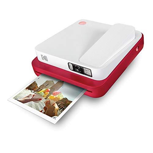 Kodak Smile Classic Instant Screen Digitale camera + Bluetooth (rood), 16 MP, 35 printen/opladen - Starter-Pack 3,5 x 4,25 inch zinkpapier, stickerframes-editie