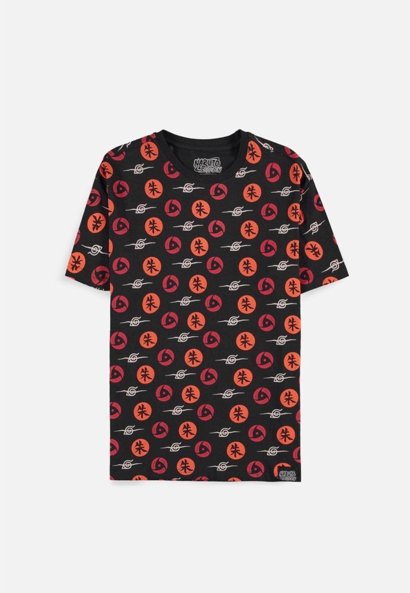 Difuzed Naruto Shippuden Heren Tshirt -L- Symbols Multicolours