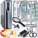 Robinet de cuisine Ari Slender avec bec extractible, raccordement de filtre à eau et finition chromée