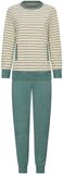 Pastunette Nordic Leaf Pyjama Badstof Creme/Groen Maat 46