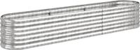 vidaXL Plantenbak 224x40x36 cm gegalvaniseerd staal zilverkleurig