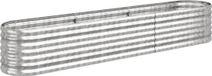 vidaXL Plantenbak 224x40x36 cm gegalvaniseerd staal zilverkleurig