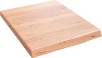 vidaXL Wastafelblad 40x50x(2-4) cm behandeld massief eikenhout lichtbruin