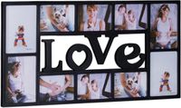 Relaxdays Fotolijst LOVE - 10 Foto's - Collage Zwart