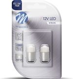 M-Tech LED - BAY15d / P21/5W 12V 3W - Basic 9x Led diode - Wit - Set