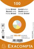 Exacompta Systeemkaarten, DIN A6, geruit, wit, 100 stuks