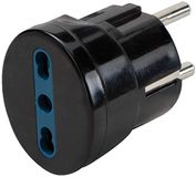 Brennenstuhl Schuko adapter zwart IT, Euro en DE