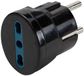 Brennenstuhl Schuko adapter zwart IT, Euro en DE