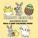 Happy Easter Coloring Book: Bold and Easy Designs for Adults, Teens, and Kids. Simple, Cute Easter and Spring Illustrations