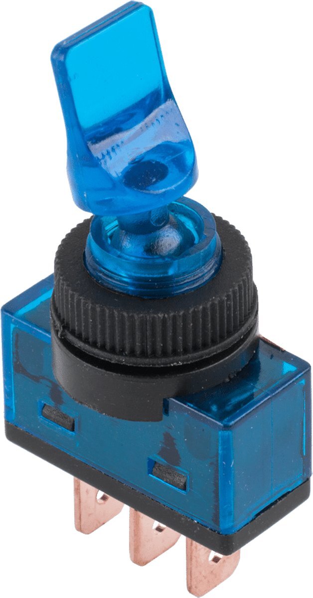 ABC-LED SCHAKELAAR - ‘ON/OFF’ - 12V 20A - BLAUW - 3 polig