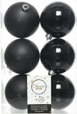 Decoris Kaemingk B.V. Kerstballen - Plastic Glans - Mat - Dia 8 cm - Zwart