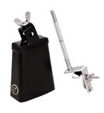 Latin Percussion City Cowbell met Mount (LP20NY-K), Zilver, Zwart